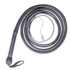 Black Kangaroo Leather Bullwhip 04 to 10 feet Long Handmade Leather Bullwhip