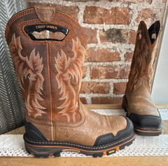 CODY JAMES MEN’S DECIMATOR WESTERN WORK BOOTS – NANO COMPOSITE TOE 8.5 D