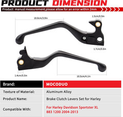 Motorcycle Brake Clutch Levers Hand Lever Set for Harley Sportster XL 883 1200 C