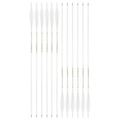 6X 32″ Pure Carbon Arrow SP500 Shaft Feather Compound Recurve Bow Hunting Target