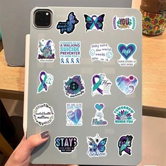 100PCS Suicide Awareness Stickers Suicide Prevention Stickers for Depressed Pers