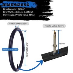 26 Inch Mountain Bike Tire Inner Tube 26 x 1.75 1.85 1.9 1.95 2.0 2.1 2.125 2…
