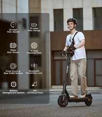 NAVEE GT3 Electric Scooter for Adults, 20MPH, 31 Miles Range,10″ Tires, Commuter