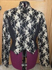 Woods Western Jacket Embroidered Black & Gold Morgan Saddlebred – Approx Sz L