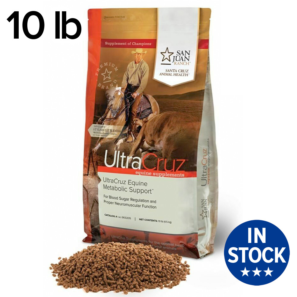 UltraCruz Equine Metabolic Support Supplement for Horses, 10 lb Pellet (36 Days)