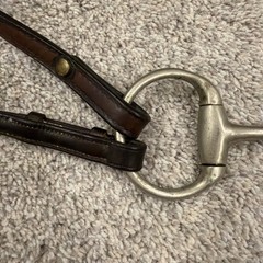 Vintage Crosby England Leather Horse Bridle Snaffle Bit Braided Reins Simco