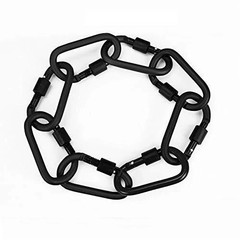 Locking Carabiner Clip Caribeaner Clips Black D Ring Spring Snap Key 8 Pack