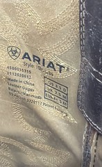Ariat Heritage Western R-Toe Distressed Brown Leather Cowboy Boots Men’s 8.5D