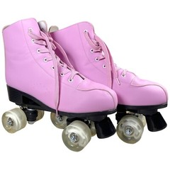 XUDREZ Light Up Roller Skates High-Top Rare Pink Purple Size 45 Carry Bag