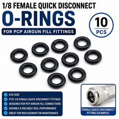 1/8 Foster Quick Disconnect O-Rings 10 Pack PCP Paintball HPA Seals
