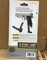Sig Sauer X-Five Magazine 2 Pack .177 Caliber 20 Rounds AMPC-177-20X