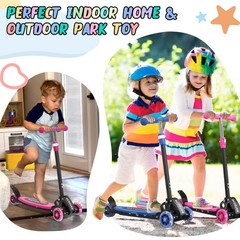 Wefaith Kick Scooter For Kids 3-7 Ages – Light Up 3 Wheel