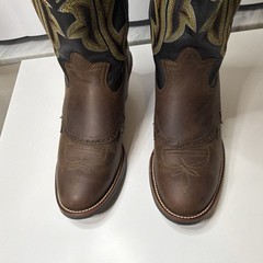 Tony Lama RR1002 Buckaroo Men’s Western cowboy Boots 10D Brown Black Leather