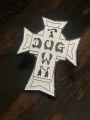 NEW Dogtown Skateboards 70’s Cross Logo Black & White Enamel Pin.