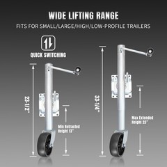 Torin 1000 Lbs Trailer Jack Wheel Heavy Duty Swivel Boat Trailer Jack Single