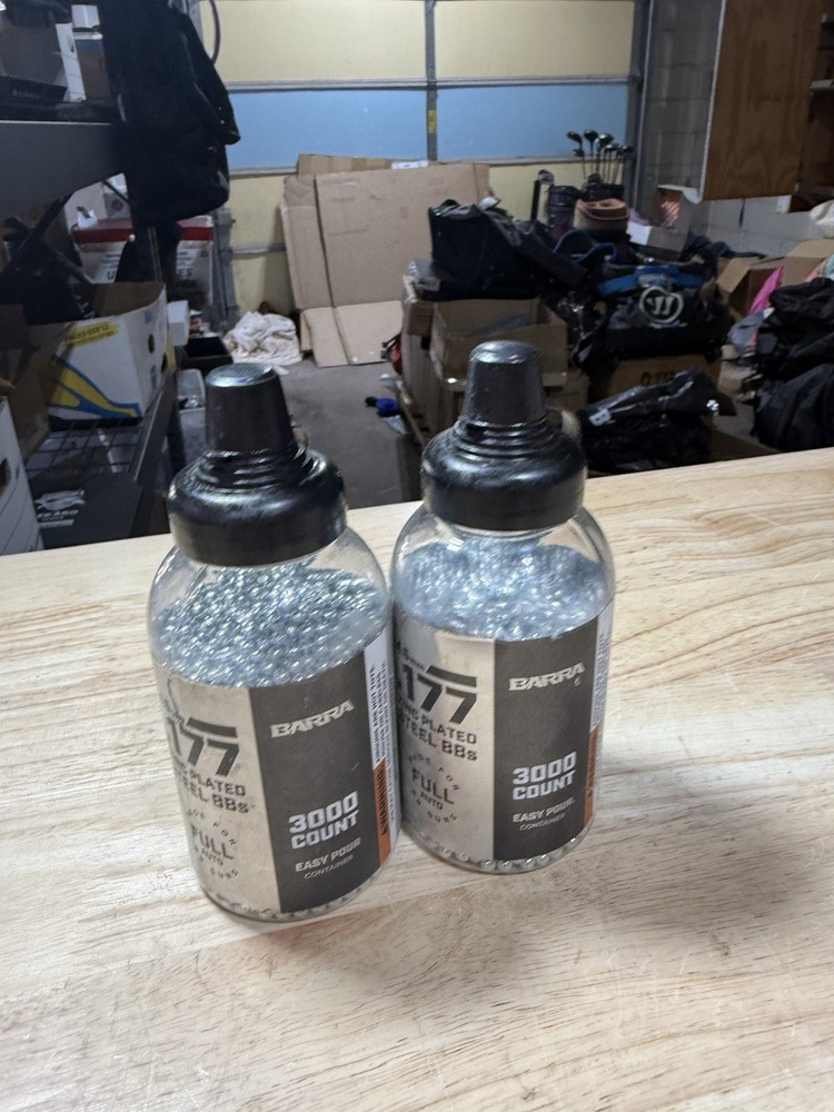 Barra 177 Zinc Plated Steel BBs 4.5mm Lot of 2 Open Bottles
