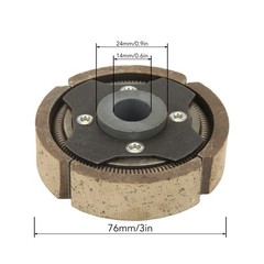 76mm Clutch Flyweight Metal Alloy Rugged For 4 Stroke Gas Engine Bike