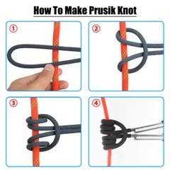 30KN Climbing Carabiner Locking Safety Prusik Climbing Rope Rappelling Rock Cord