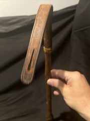 Victorian Burlesque Wood And Leather Riding Crop 19 In