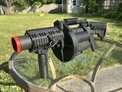 M32 ICS MGL Full Size Airsoft Revolver Grenade Launcher With 12 40mm Shells