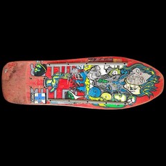 Vintage 1989 Schmitt Sticks Chris Miller “Faces” Skateboard Deck Used