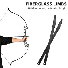 30/40Lbs Takedown Bow 53» Straight Draw Bow Aluminium Alloy Riser Right Hands