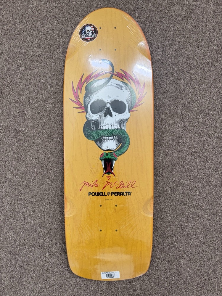 Powell-Peralta 2018 Mike McGill Skull and Snake Reissue Skateboard Deck – Yellow