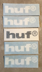 HUF die cut Sticker lot 5 total Keith Hufnagel NOS Skateboard Thrasher Spitfire
