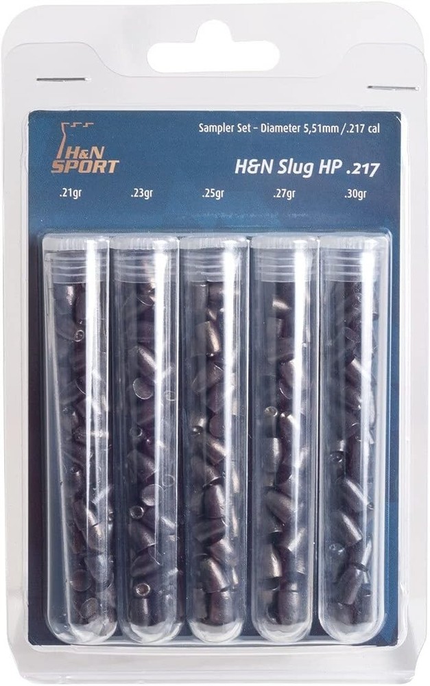 H&N Slug HP 150 Count 5 Type HUNTING SAMPLER 5.51mm .22 Caliber Air Pellets