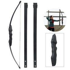51IN Black Hunter Bow Right Handed Takedown Recurve Bow 40lbs Shoot Longbow