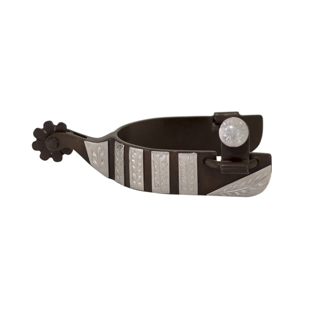 Partrade Cowboy Collection Antique Roper Spur 1-1/4″ Shank Chap Guard