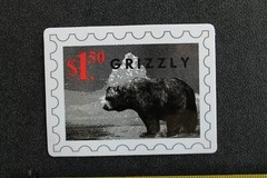 GRIZZLY Skateboard Griptape Baby Bear Stamp Z47A Original Skateboarding STICKER