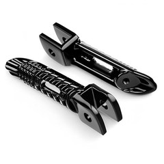 Motorcycle Black Front Foot Pegs Footrests Bracket Set for Suzuki Black#Front #4