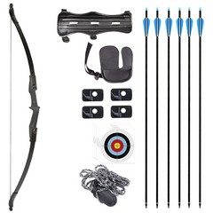 53″ Recurve Bow and Arrow Set for Beginner Archery 40lbs Bow Kit with 6pc Arrows