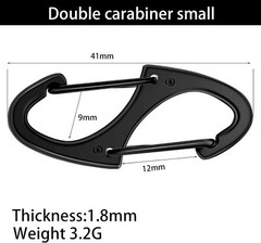 10-30xDual Wire Gate Snap Hook Mini Alloy Spring Carabiner Clip Keychain Outdoor