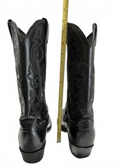 Vintage 90’s Justin 1434 Black Leather Cowboy Boots Made in USA Size 8.5D
