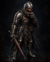 Dark Fantasy Skeleton Gothic King Sticker Grim Reaper Warrior Sword