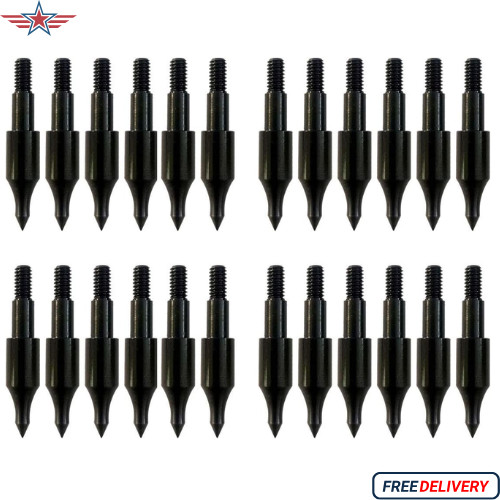 24 Pcs Steel 100 Grain Archery Arrow Field Points Field Tips Practice Target…