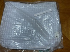 Dover Horse Saddle Pad- Dressage, White, Square