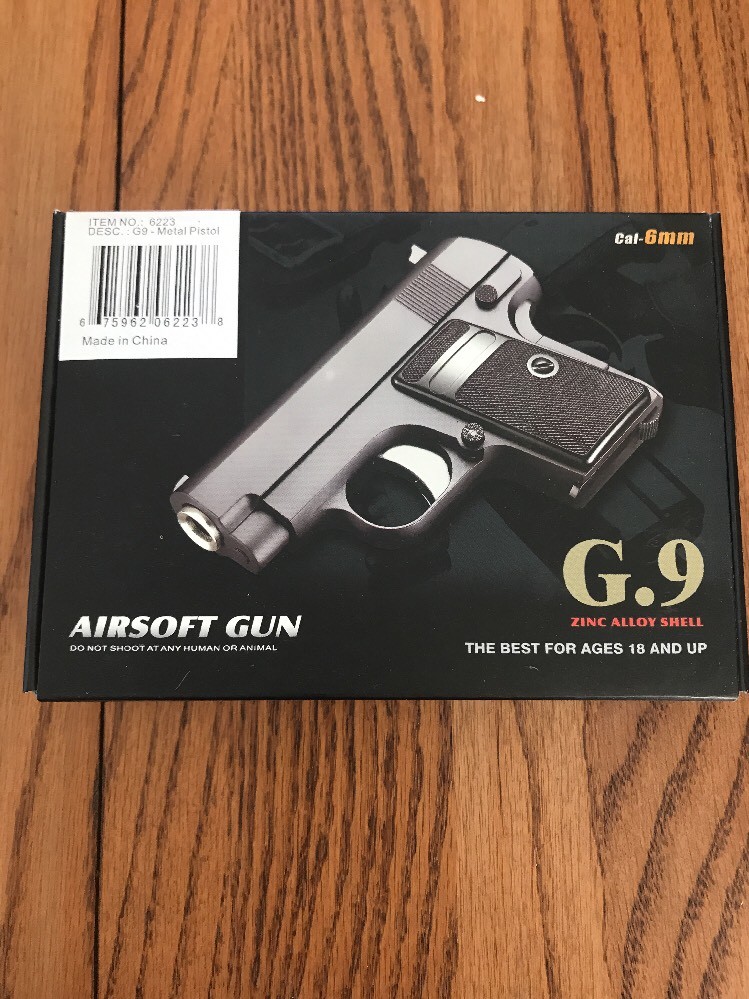 Airsoft Gun Pistol Zinc Alloy Shell G.9 No.6233 G9- Metal Pistol Ships N 24h