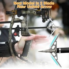 24Pcs 100Grains Archery Broadheads 2″ Dia Expandable Hunting Arrowhead w/2 Blade