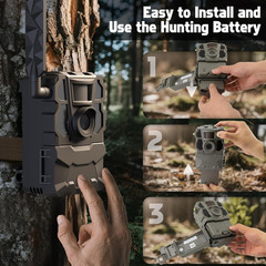 2 Pack Reveal Battery Pack for Tactacam Trail Camera, Rechargeable Lipo Lithium