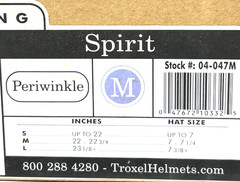 Troxel Spirit Periwinkle Equestrian Riding Helmet #04-047M GPS Sz Med New