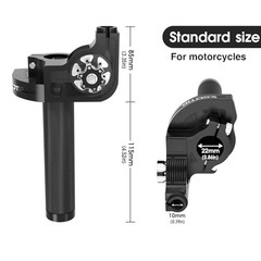 Throttle Grip Throttle Cable Motorcycle 22mm Universal CNC Aluminum Black