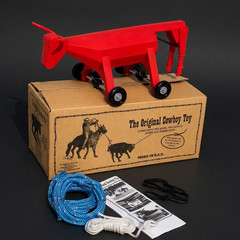 BONUS: RED ROLLY w/ Blue Blazer Fatboy Ropes, Heel Bands, Original Cowboy Toy