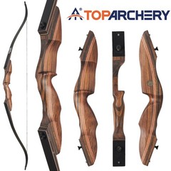 60» 25-60lbs Takedown Recurve Bow Wooden Riser Archery Hunting Bow Arrows Shoot