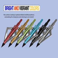 24pcs 3 Fixed Blade Archery Hunting Broadheads 125 Grain with Case Arrow Head