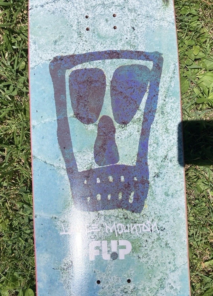 New Flip Lance Mountain Vato Pool Shaped Skateboard Deck 9 Blue Plaster Crusty