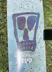 New Flip Lance Mountain Vato Pool Shaped Skateboard Deck 9 Blue Plaster Crusty