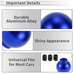Round Ball Shift Knob Universal Gear Shifter Knob Aluminum Alloy Stick Blue